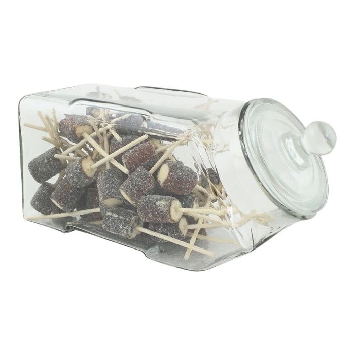 Bild 2,  Glasburk liggande med lock liten - Nostalgiska.se