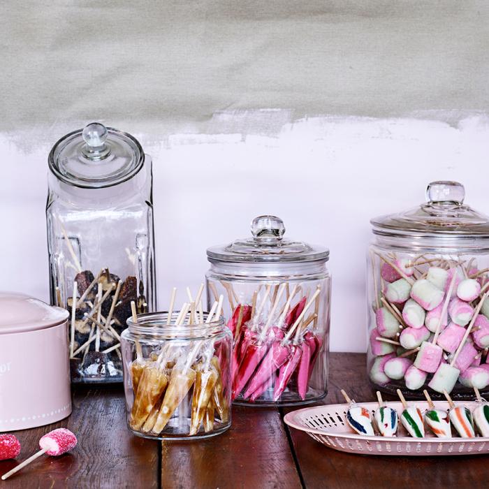 Bild 3,  Glasburk liggande med lock liten - Nostalgiska.se