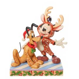 Disney samlarfigur Disney Jul - Musse & pluto festive friends - Nostalgiska.se