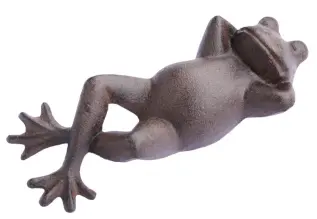  Trädgårdsdekoration - Groda Nöjd 22 cm - Nostalgiska.se