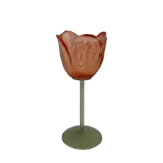  Ljuslykta tulpan orange 19 cm - Nostalgiska.se