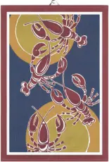 Ekelunds Linneväveri Diskhandduk Kräftskiva 35x50 - Nostalgiska.se