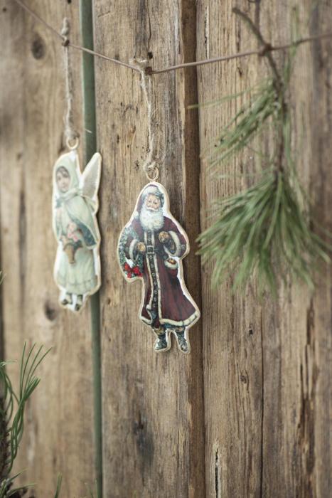 Bild 2,  Julgranspynt - metalltomte med julgran - Nostalgiska.se