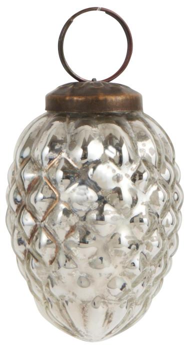 Bild 1,  Julgranskula kotte fattigmanssilver silver - Nostalgiska.se