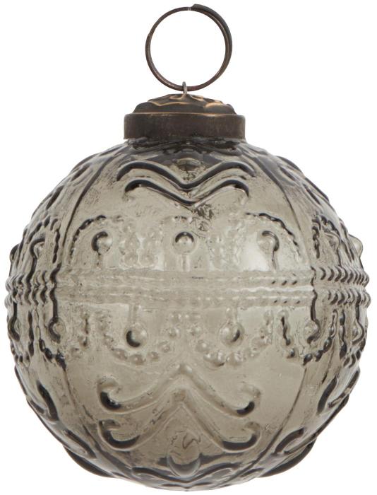 Bild 1,  Julkula transparent glas rökfärgad - Nostalgiska.se