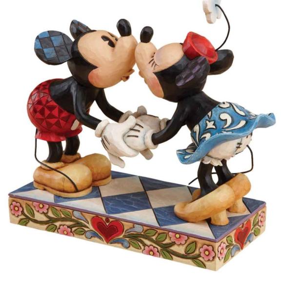 Disney samlarfigur Disney Jul - Musse & Mimmi pussas - Nostalgiska.se