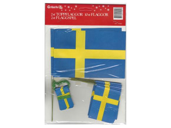  Flaggset för julgran svenska flaggor - Nostalgiska.se