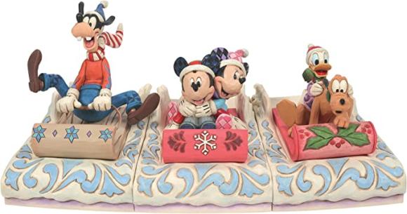 Disney samlarfigur Disney Jul - Musse & Mimmi åker släde - Nostalgiska.se