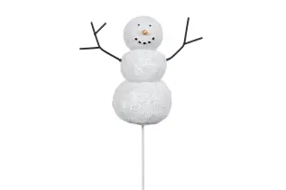  Adventspynt - Snögubbe stick ca 8 cm - Nostalgiska.se