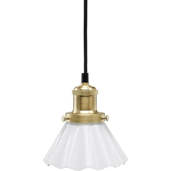 Bild 1,  Veckad fönsterlampa liten vit - Nostalgiska.se