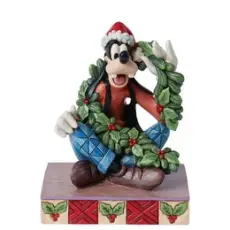 Disney samlarfigur Disney Jul - Långben med julkrans - Nostalgiska.se