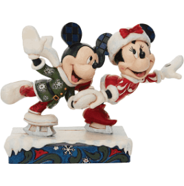 Disney samlarfigur Disney Jul - Musse & Mimmi åker skridskor - Nostalgiska.se