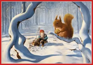  Julbonad tomte och ekorre - Nostalgiska.se