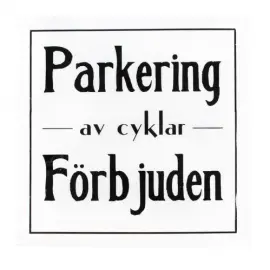  Emaljskylt cykelparkering förbjuden - Nostalgiska.se