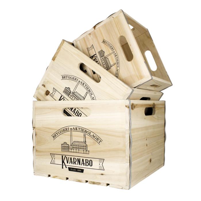 Bild 1,  Trälådor kvarnebo 3 pack - Nostalgiska.se