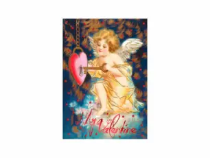  Dubbelt Kort M.T Valentine SP058 Glitter - Nostalgiska.se