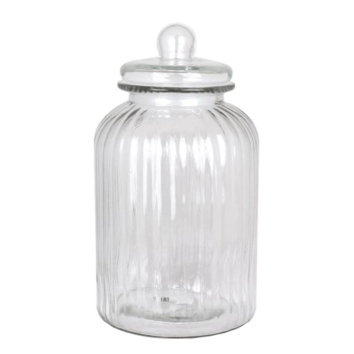 Bild 1,  Glasburk hög med lock - Nostalgiska.se