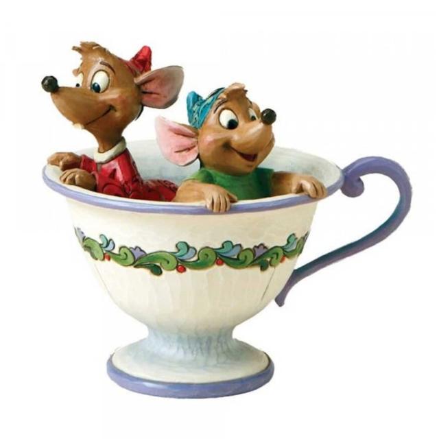 Disney samlarfigur Disney Jul - Jack & Gus från Askungen i tekopp - Nostalgiska.se
