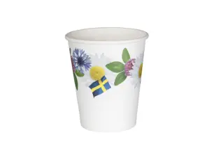  Pappersmugg 8-p Sommarflagga - Nostalgiska.se