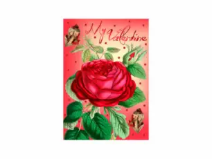  Dubbelt Kort M.T Valentine SP059 Glitter - Nostalgiska.se