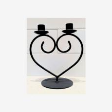  Parljusstake hj&auml;rta 21 cm - Nostalgiska.se