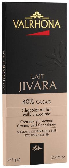 Valrhona God kraftig Mjölkchokladkaka från Valrhona Jivara 40% 70 g - Nostalgiska.se