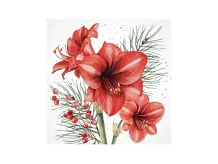 Julservett Amaryllis 33x33 cm - Nostalgiska.se