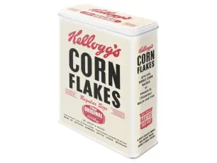  Plåtburk Hög Rekt XL Kelloggs Logo - Nostalgiska.se
