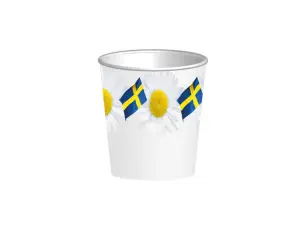  Pappersmugg Snaps 8-p Sommarflagga - Nostalgiska.se