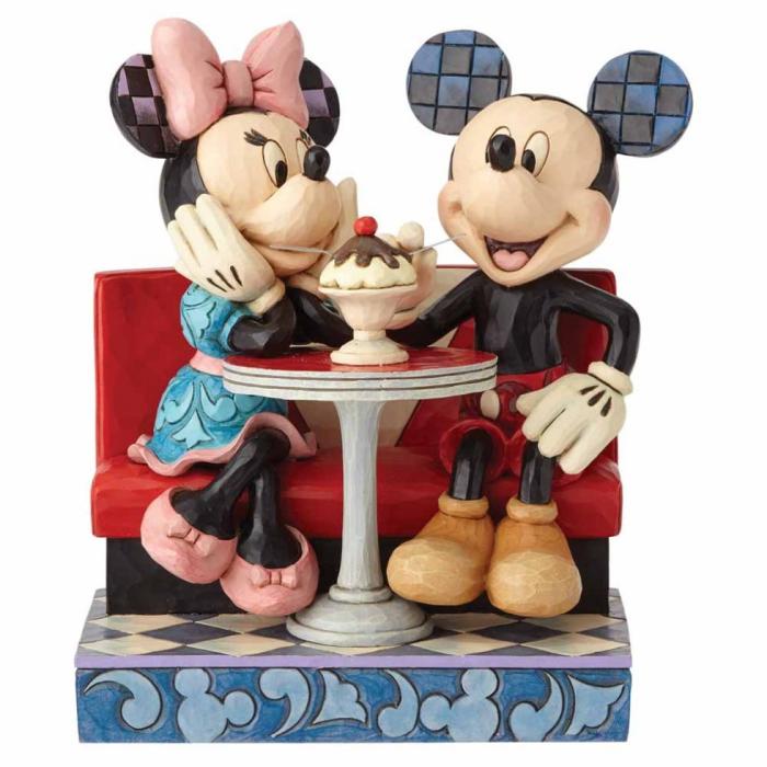 Bild 1, Disney samlarfigur Disney Jul - Musse & Mimmi äter glass - Nostalgiska.se