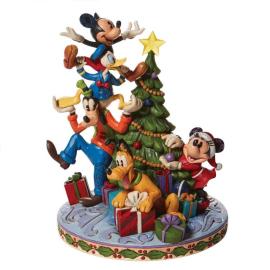Disney samlarfigur Disney Jul - Vännerna klär julgranen - Nostalgiska.se