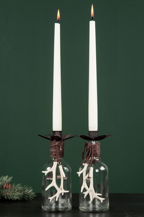 Bild 2,  Ljushållare för flaska kronljus - Nostalgiska.se