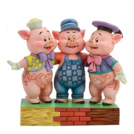 Disney samlarfigur Disney Jul - De tre små grisarna - Nostalgiska.se