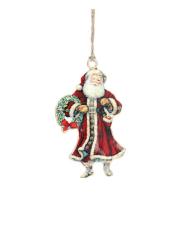  Julgranspynt h&auml;nge av emalj - tomte - Nostalgiska.se
