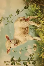  P&aring;skkort vintage p&aring;sklamm 10 x 15 cm - Nostalgiska.se