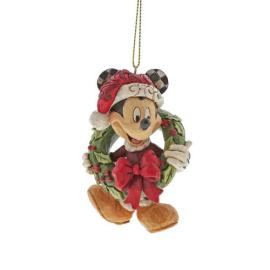 Disney samlarfigur Disney Julornament - Musse Pigg med krans - Nostalgiska.se