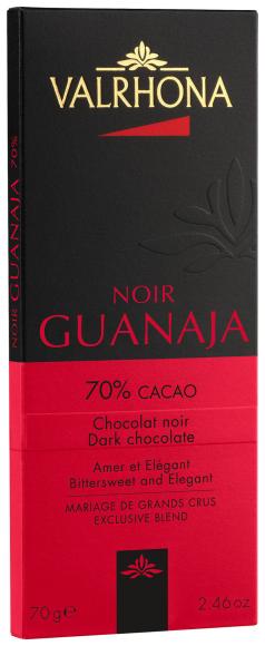 Valrhona Klassisk fin Valrhona mörk chokladkaka- Guanaja 70% cacao 70g - Nostalgiska.se
