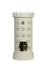  Kakelugn v&auml;rmeljush&aring;llare vitbeige - Nostalgiska.se