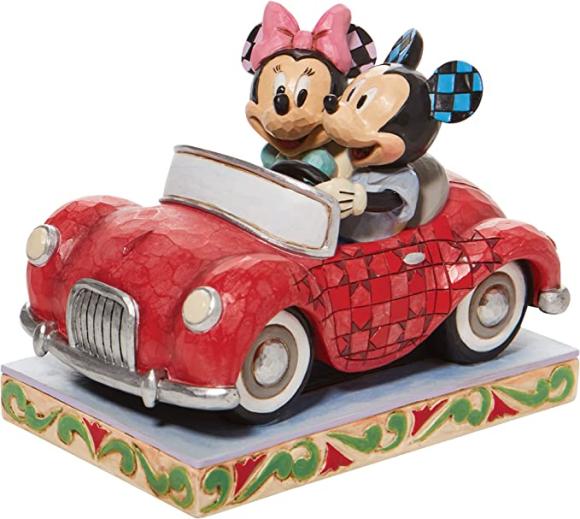 Disney samlarfigur Disney Jul - musse och mimmi i bil - Nostalgiska.se