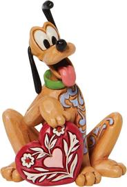 Disney samlarfigur Disney Jul - Pluto med hjärta - Nostalgiska.se