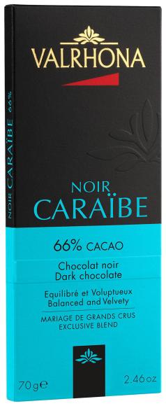 Valrhona Exklusiv Mörk Chokladkaka från Valrhona Caraibe 66% kaka 70 g - Nostalgiska.se
