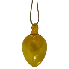  Gult munbl&aring;st p&aring;sk&auml;gg i glas 6x3,5 cm - Nostalgiska.se