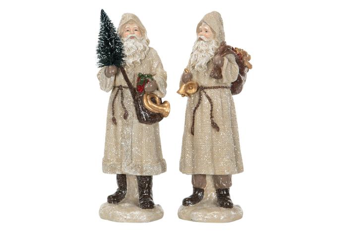 Bild 1,  Tomte med jutevävsrock och glitter - Nostalgiska.se