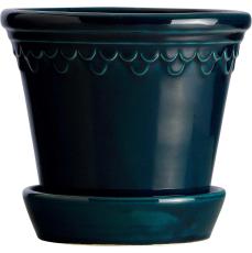 Bergs Potter Köpenhamn Kruka och fat - Blå 18 cm - Nostalgiska.se