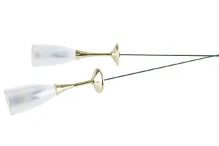  Adventspynt - Champangeglas tråd stick ca 7,5 cm - Nostalgiska.se