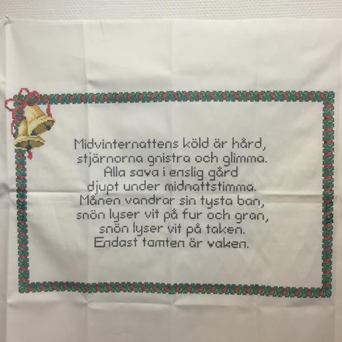 Bild 1,  Broderad väggbonad 