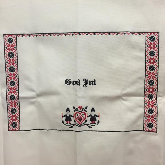 Bild 1,  Broderad väggbonad 