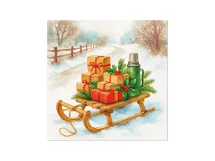  Julservett Holly Trail 33x33 cm - Nostalgiska.se