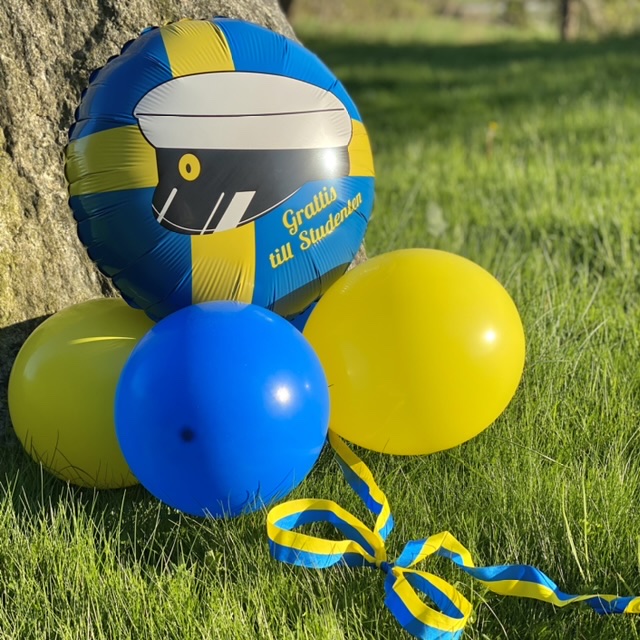  Ballonger 10-p Blå-Gul - Nostalgiska.se