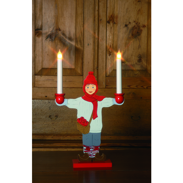 Adventsljusstake Sundborn pojke - Nostalgiska.se
